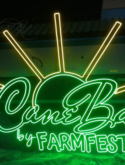 Bảng hiệu đèn led neon CaneBar By Farmfest