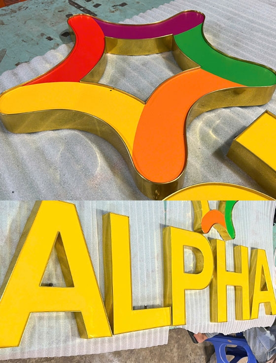 Chữ nhôm có gờ ALPHA