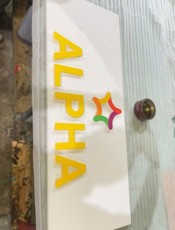 Chữ nhôm có gờ ALPHA