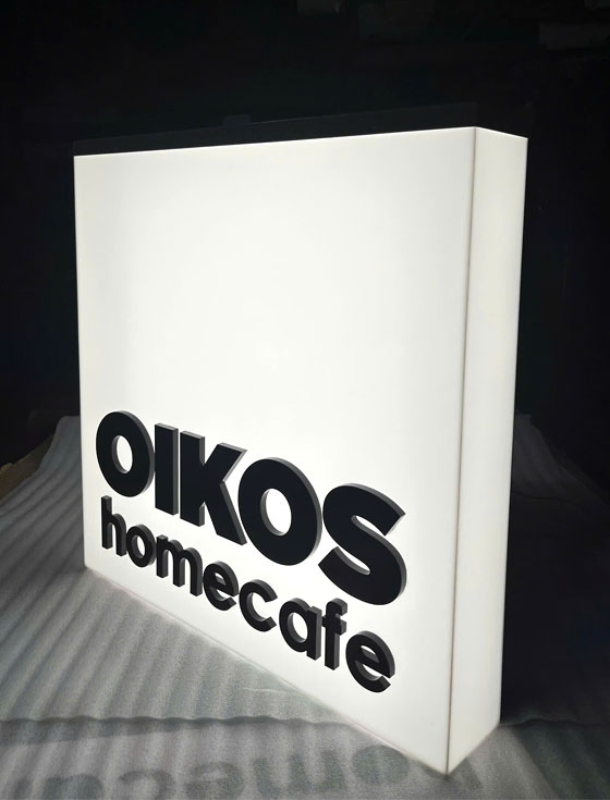 Hộp đèn quảng cáo OIKOS homecafe