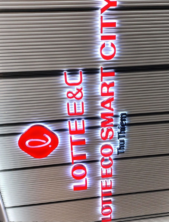 Chữ nổi nhôm dự án Lotte Eco Smart City