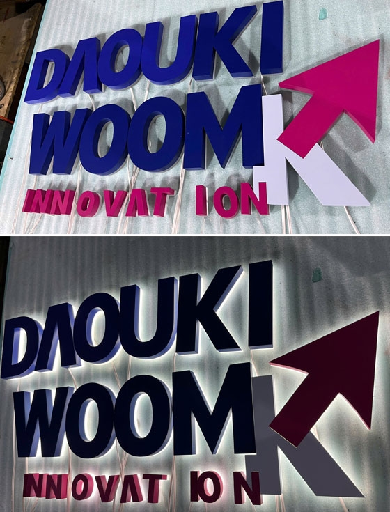 Chữ inox sơn hấp nhiệt DAOUKIWOOM