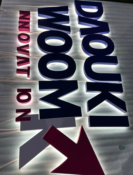 Chữ inox sơn hấp nhiệt DAOUKIWOOM