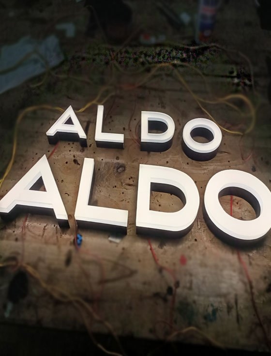 Chữ nhôm không gờ ALDO 