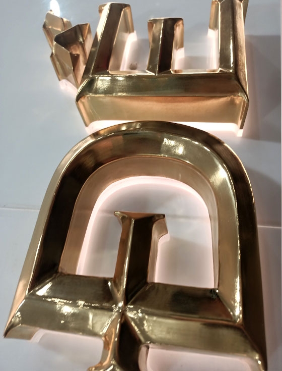 Chữ inox vát nổi 3D Song Đế