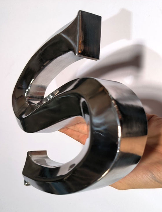 Chữ inox vát nổi 3D Song Đế